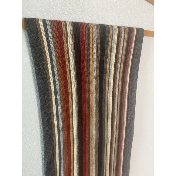 Unisex Striped Rainbow Wool Scarf - Picture 6 of 6